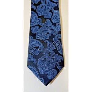 Platinum Designs Men's Blue Paisley Silk Blend Necktie‎ Formal Business